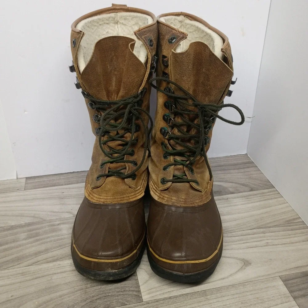 VTG Sorel Kaufman Maverick Boots Men's Sz 9 Snow Insulated Liner Duck - Canada